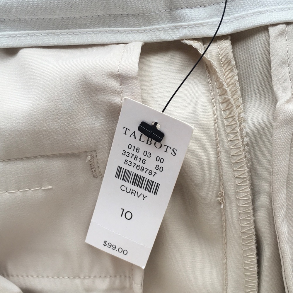 NWT Classic Women's Beige Tailored Pants - Picture 6 of 8